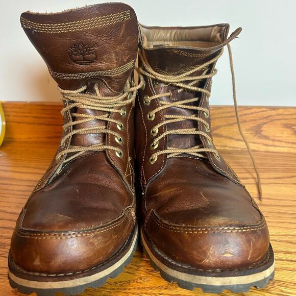 Timberland Men's Boot Size 13 Leather A12E7 Brown - Picture 9 of 13